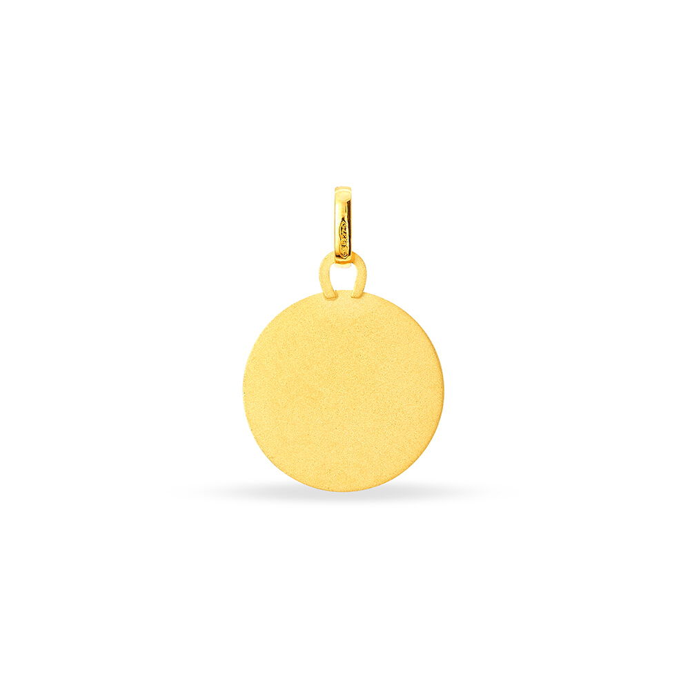 Pendentif Ange Rond Effet Diamante Or Jaune - Bijoux personnalisés Famille | Marc Orian