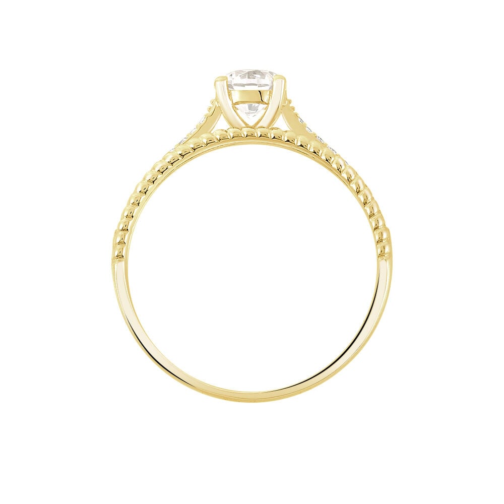 Bague Solitaire Rosemonde Or Jaune Oxyde De Zirconium - Solitaires Femme | Marc Orian