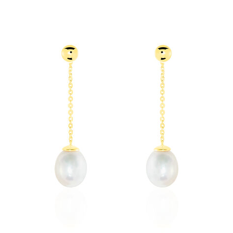 Boucles D'oreilles Pendantes Valera Or Jaune Perle De Culture - Pendantes Femme | Marc Orian