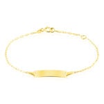 Bracelet Identit&eacute; Gaspardine Maille For&ccedil;at Or Jaune - Gourmettes Enfant | Marc Orian