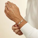 Bracelet Identit&eacute; Anilo Argent Blanc - Gourmettes Homme | Marc Orian