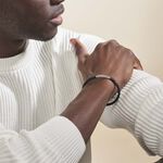 Bracelet Acier Blanc Frank - Bracelets cuir Homme | Marc Orian