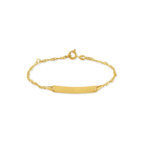 Bracelet Identité Ericka Maille Singapour Or Jaune - Gourmettes Enfant | Marc Orian