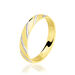 Alliance Strie Fantaisie Demi Jonc Classique Or Bicolore - Alliances duo Unisex | Marc Orian