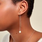 Boucles D'oreilles Pendantes Garance Argent Blanc Perle De Culture - Pendantes Femme | Marc Orian