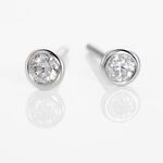 Boucles D'oreilles Puces Ofelia Or Blanc Diamant - Boucles d'oreilles mariage Femme | Marc Orian