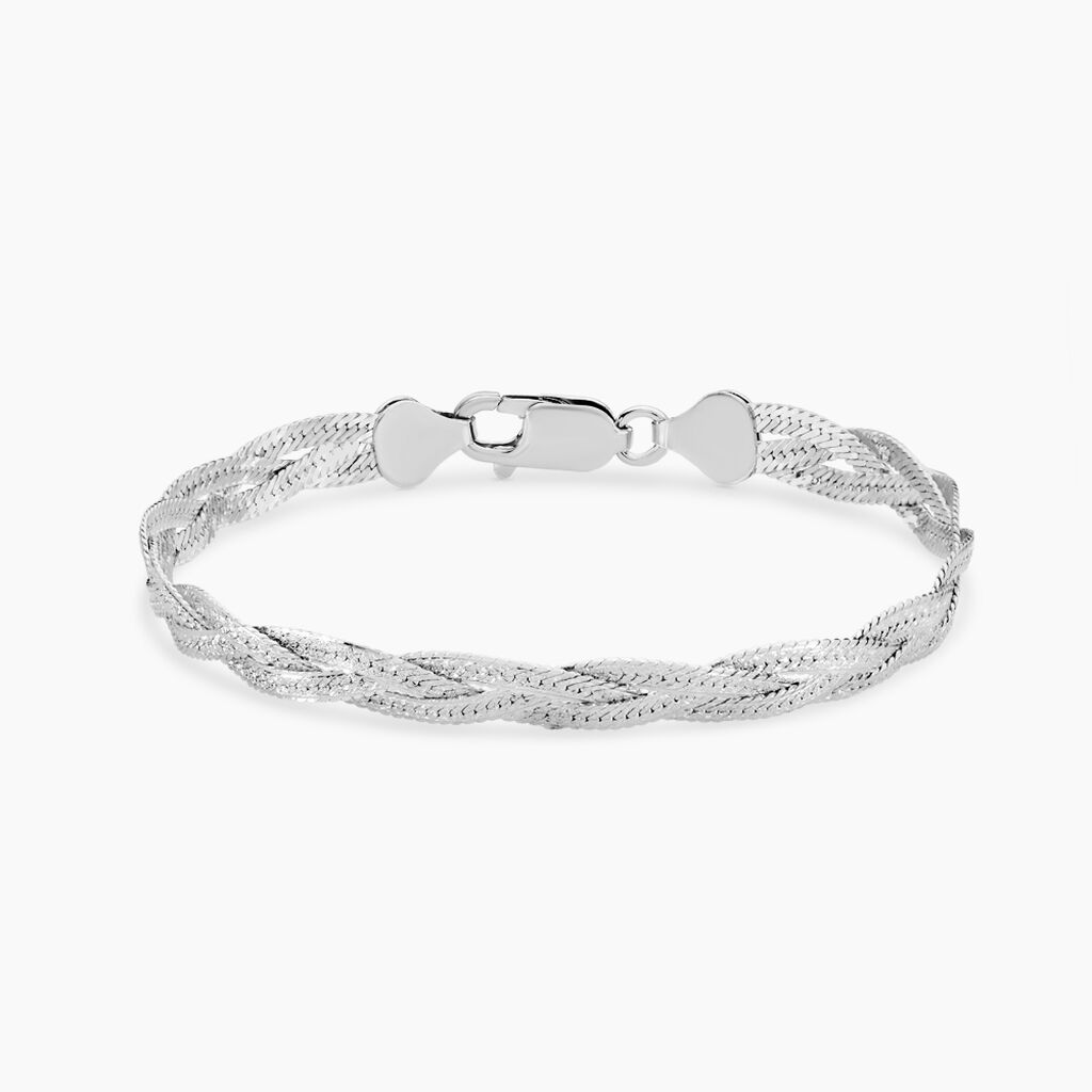 Bracelet Elae Argent Blanc - Bracelets mailles Femme | Marc Orian