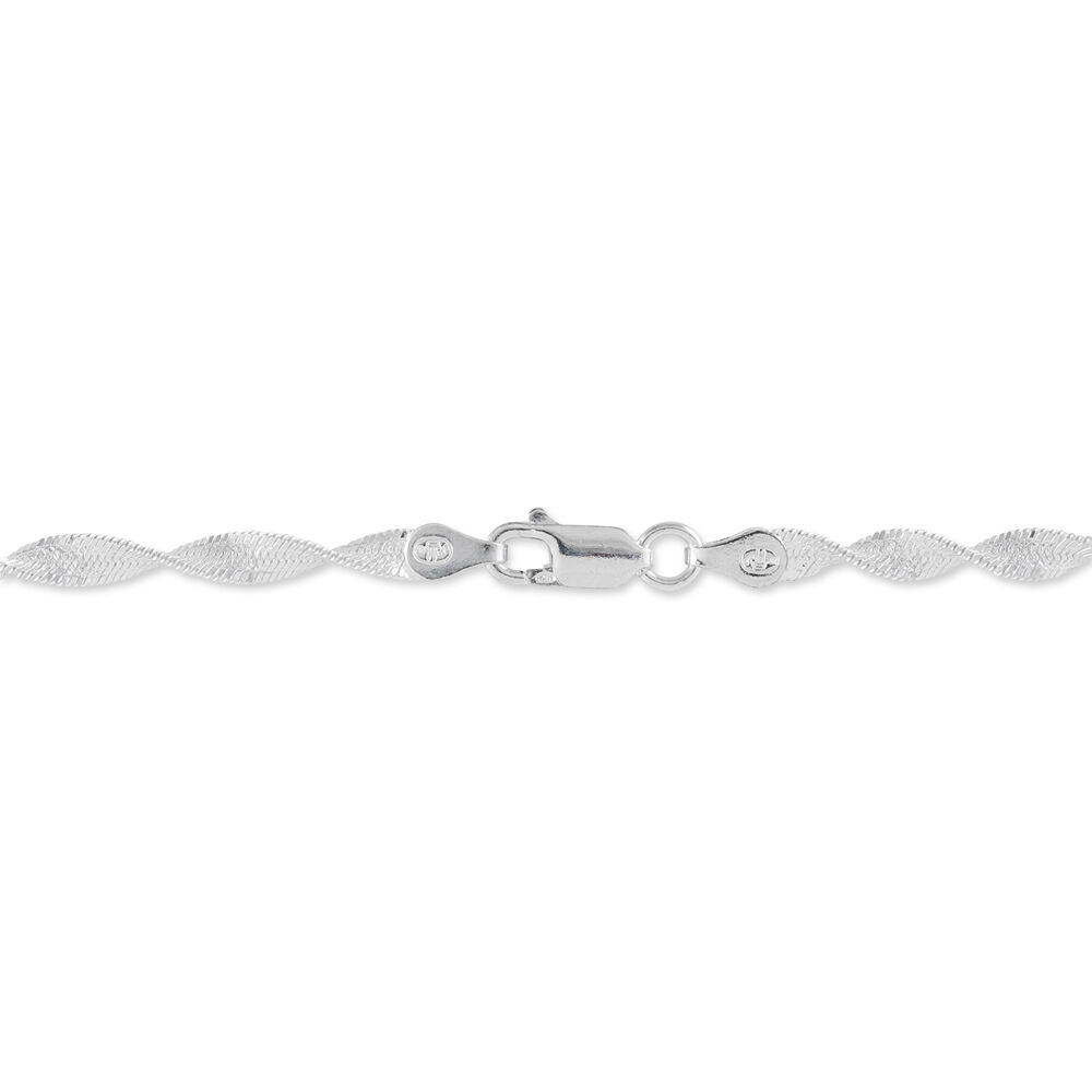 Bracelet Ciana Torsade Diamante Argent Blanc - Bracelets mailles Femme | Marc Orian