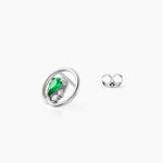 Boucles D'oreilles Puces Romea Argent Blanc Oxyde De Zirconium - Puces Femme | Marc Orian