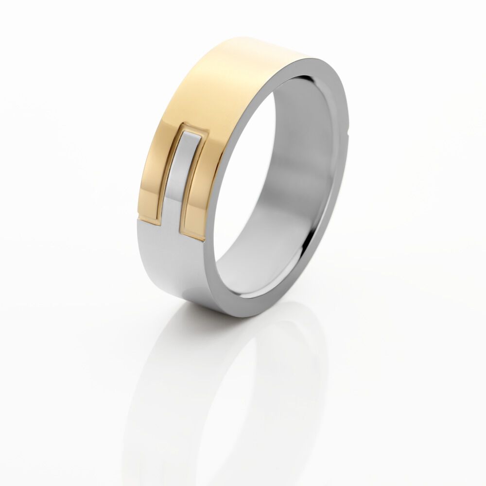 Bague Phebus Him Acier Bicolore - Bijoux fantaisie Homme | Marc Orian