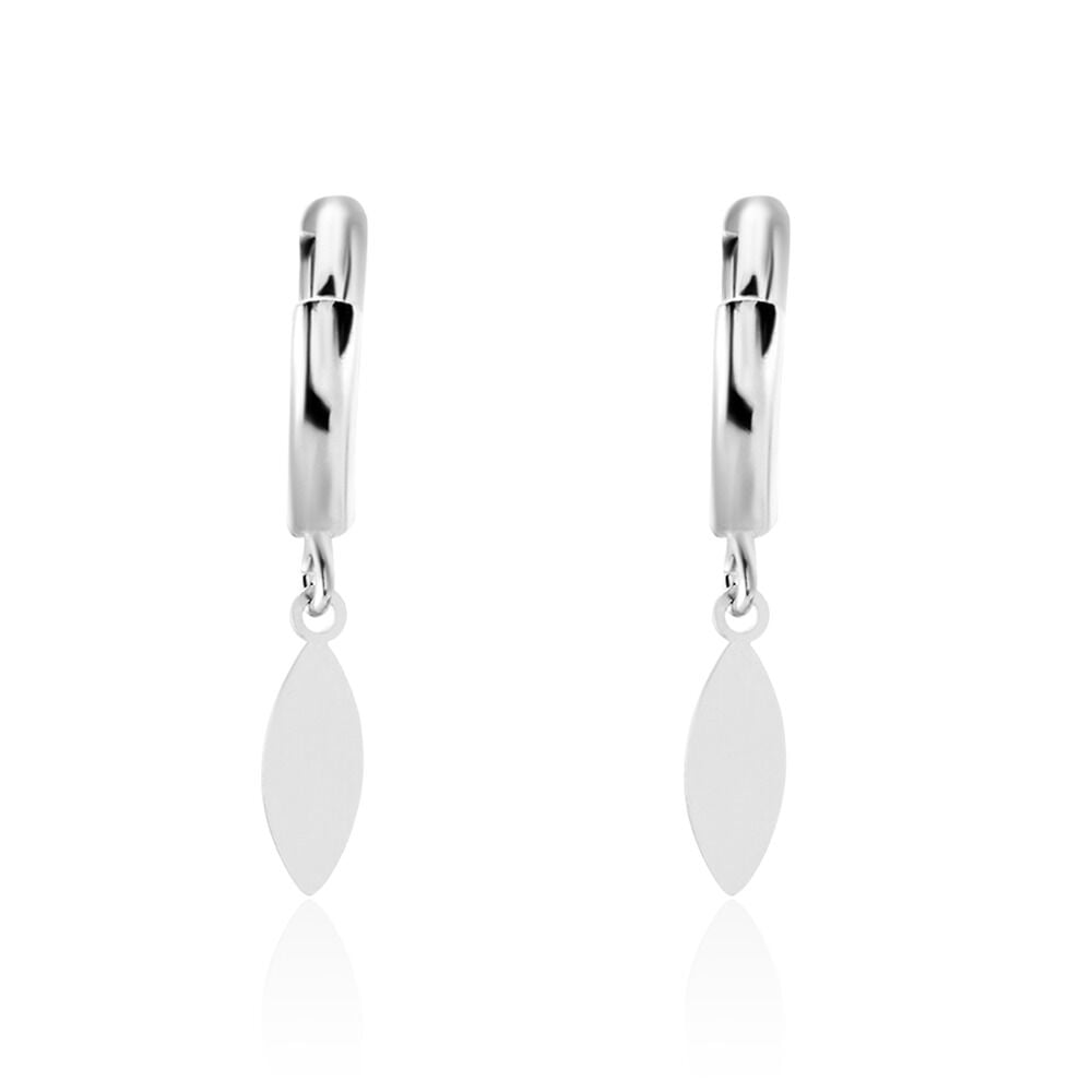 Créoles Argent Blanc Osama - Créoles Femme | Marc Orian