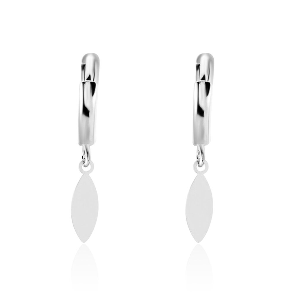 Créoles Argent Blanc Osama - Créoles Femme | Marc Orian