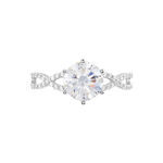 Bague Solitaire Alassane Or Blanc Oxyde De Zirconium - Solitaires Femme | Marc Orian
