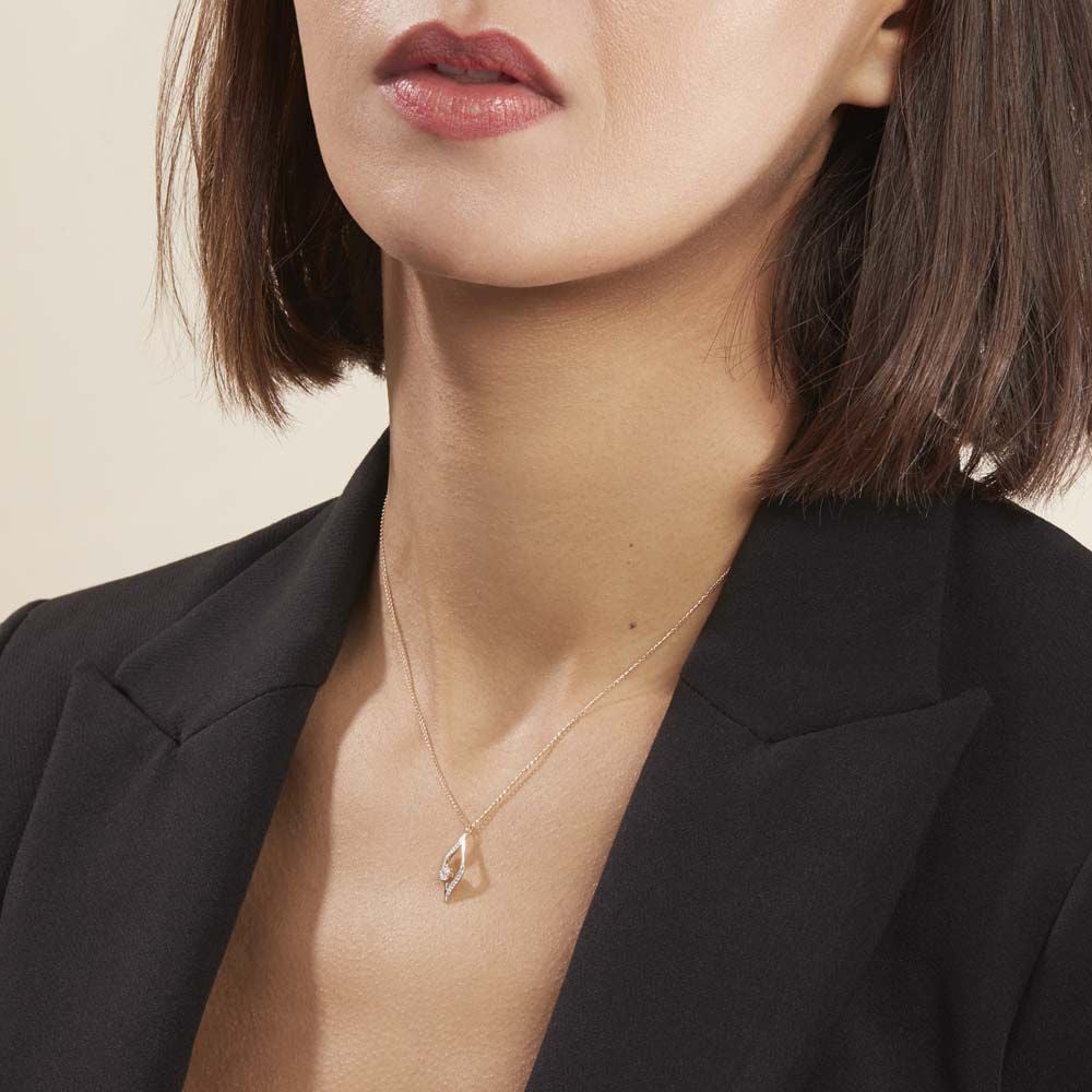 Collier Eye Or Jaune Oxyde De Zirconium - Colliers avec pierres Femme | Marc Orian