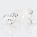 Boucles D'oreilles Puces Daria Coeur Plein Or Blanc Oxyde De Zirconium - Puces Femme | Marc Orian