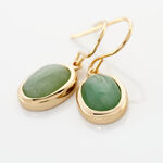 Boucles D'oreilles Pendantes Veina Plaqu&eacute; Or Jaune Aventurine - Pendantes Femme | Marc Orian