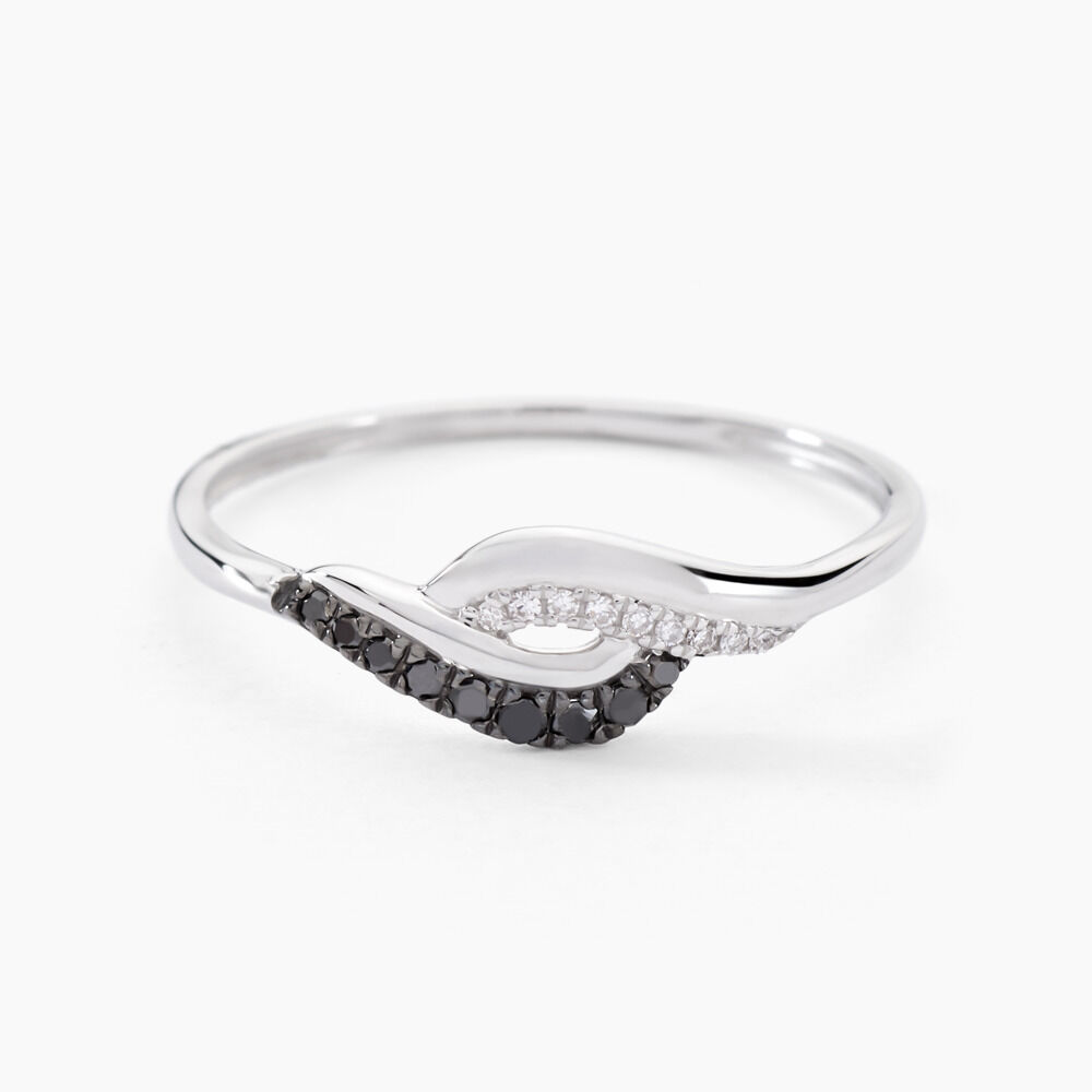 Bague Sculptural Or Blanc Diamant - Bagues pierres précieuses Femme | Marc Orian