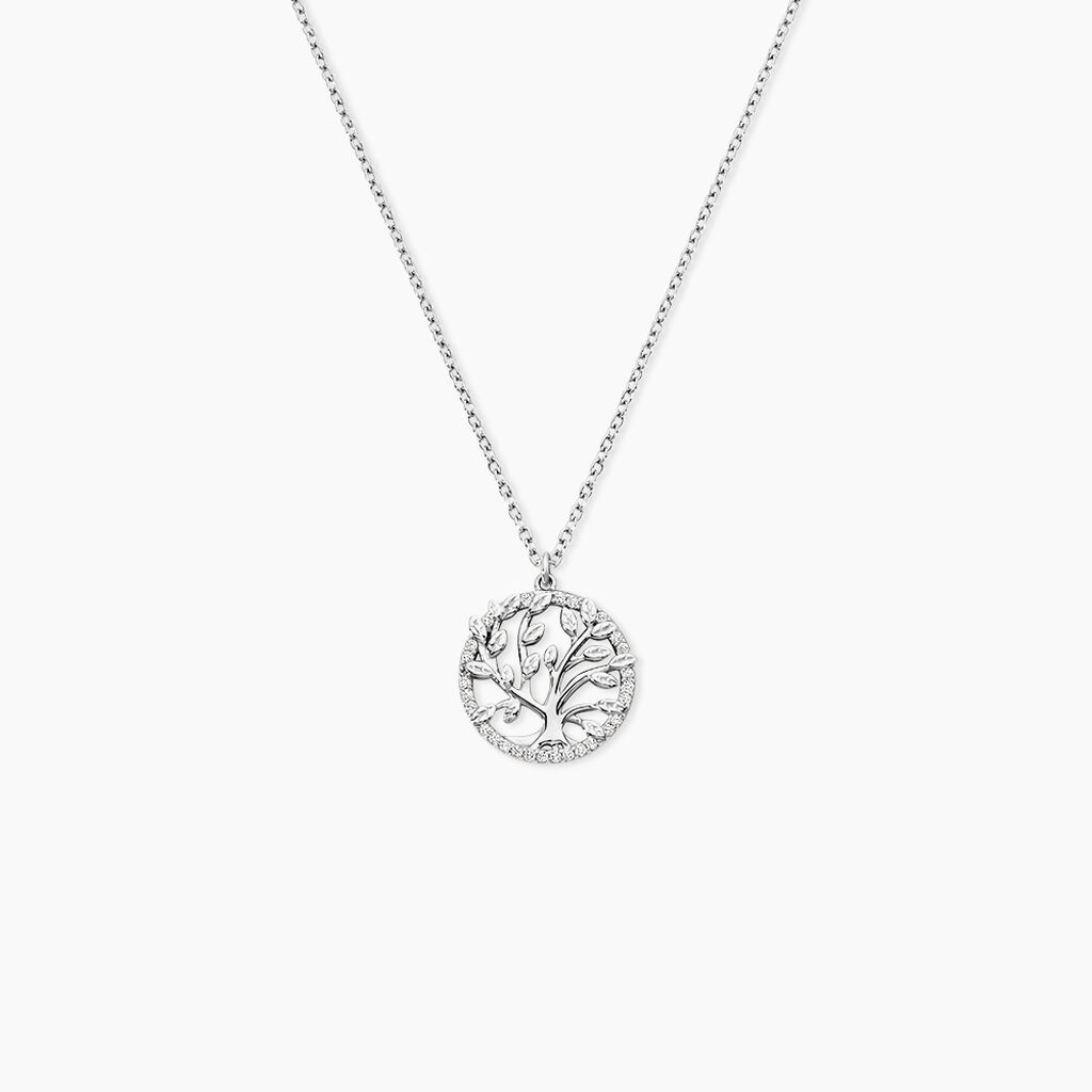 Collier Maximilian Argent Blanc Oxyde De Zirconium - Colliers avec pierres Femme | Marc Orian