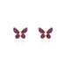 Boucles D'oreilles Puces Silia Papillon Or Jaune