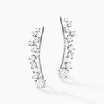 Bijoux D&iquest;oreilles Grimpants Enza Argent Blanc Oxyde De Zirconium - Pendantes Femme | Marc Orian