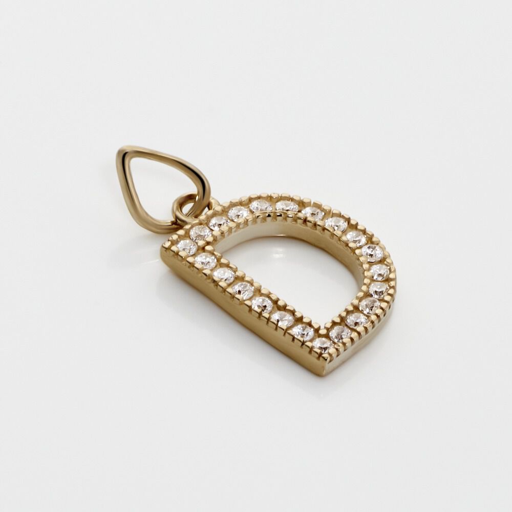Pendentif Lettre D Or Jaune Oxyde - Pendentifs Famille | Marc Orian