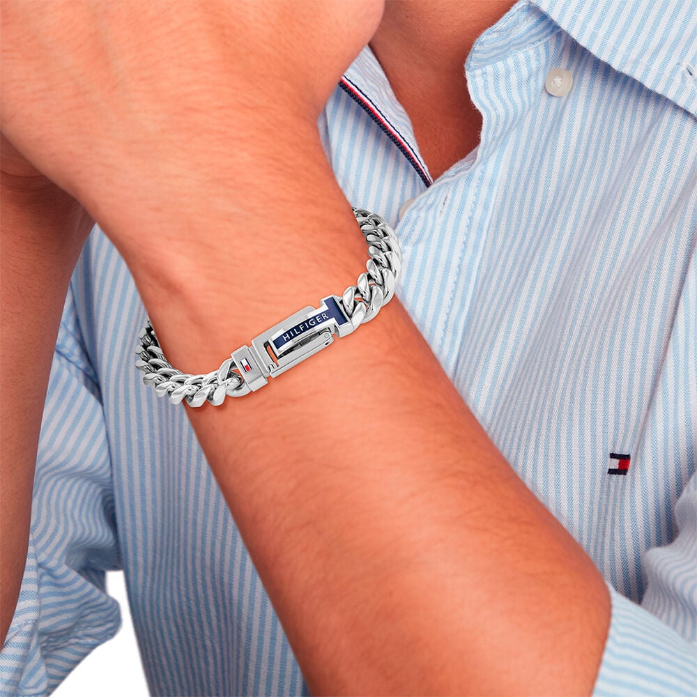 Bracelet Tommy Hilfiger Acier Blanc - Bracelets chaînes Homme | Marc Orian