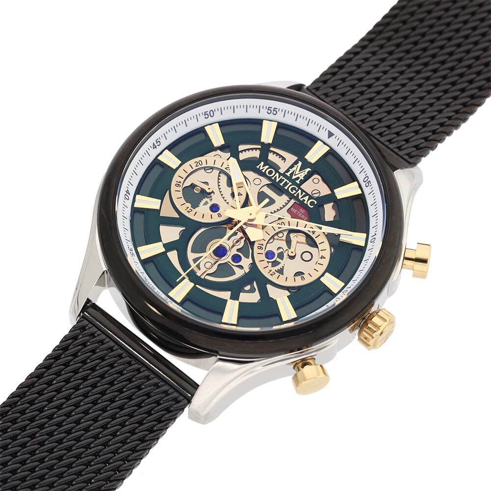 Montre Montignac Round Vert - Montres étanches Homme | Marc Orian