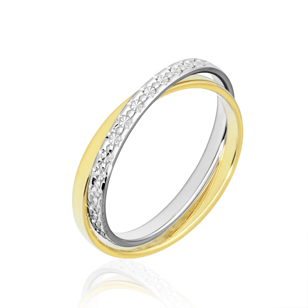 Alliance Double Anneaux Ruban Plat Or Bicolore B7AM2W0715G Marc Orian Bijouterie en ligne