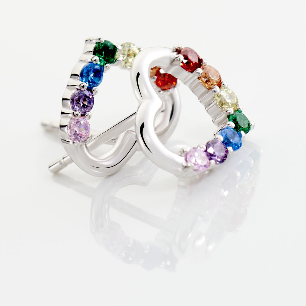 Boucles D'oreilles Puces Argent Blanc Hebert Oxydes De Zirconium - Puces Femme | Marc Orian