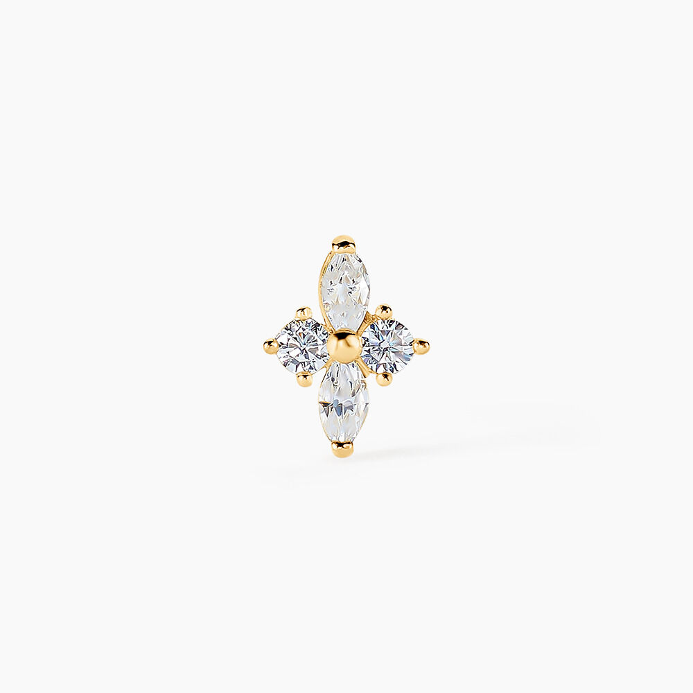 Piercing D'oreille Unitaire Eug&ecirc;nia Or Jaune Oxyde De Zirconium - Piercings Femme | Marc Orian