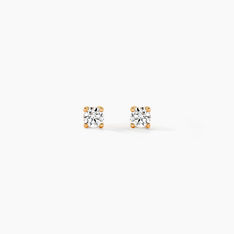 Boucles D'oreilles Puces Victoria Or Jaune Diamant - Clous d'oreilles Famille | Marc Orian