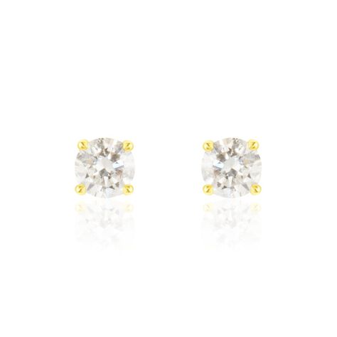 Boucles D'oreilles Puces Victoria Or Jaune Diamant - Clous d'oreilles Famille | Marc Orian
