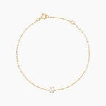 Bracelet Ovale Or Jaune Oxyde De Zirconium - Bracelets cha&icirc;nes Femme | Marc Orian