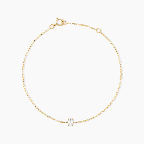 Bracelet Husam Or Jaune Oxyde De Zirconium - Bracelets cha&icirc;nes Femme | Marc Orian