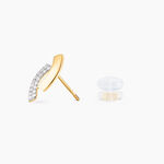 Boucles D'oreilles Puces Vero Or Jaune Oxyde De Zirconium - Puces Femme | Marc Orian