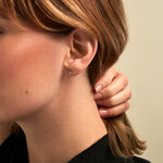 Boucles D'Oreilles Puces Poem Argent Jaune Topaze Oxyde De Zirconium - Puces Femme | Marc Orian