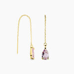 Boucles D'oreilles Pendantes Asteriane Or Jaune Am&eacute;thyste - Pendantes Femme | Marc Orian