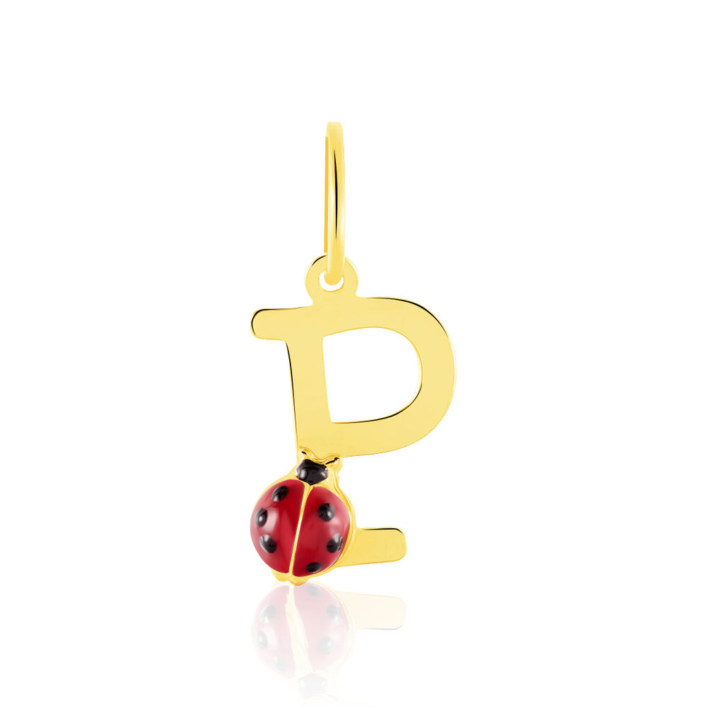Pendentif Helidie Coccinelle Lettre Or Jaune - Pendentifs Enfant | Marc Orian