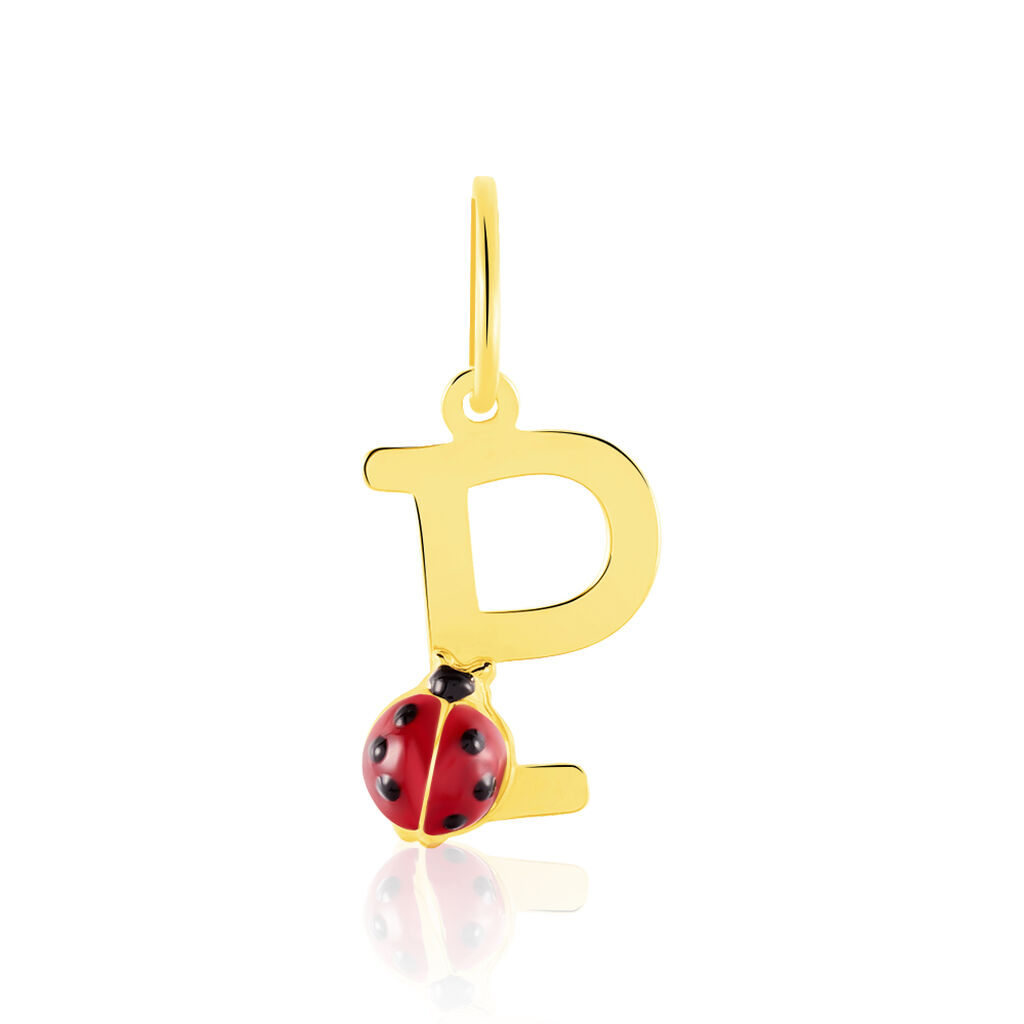 Pendentif Helidie Coccinelle Lettre Or Jaune - Pendentifs Enfant | Marc Orian