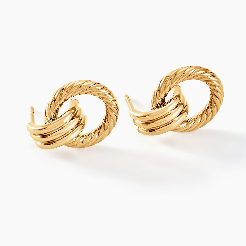 Boucles D'oreilles Puces Zareen Or Jaune - Puces Femme | Marc Orian