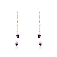 Boucles D'oreilles Pendantes Crush Plaqué Or Jaune Oxyde De Zirconium
