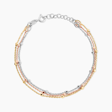 Bracelet Clorinthe Argent Tricolore - Bracelets fantaisie Femme | Marc Orian