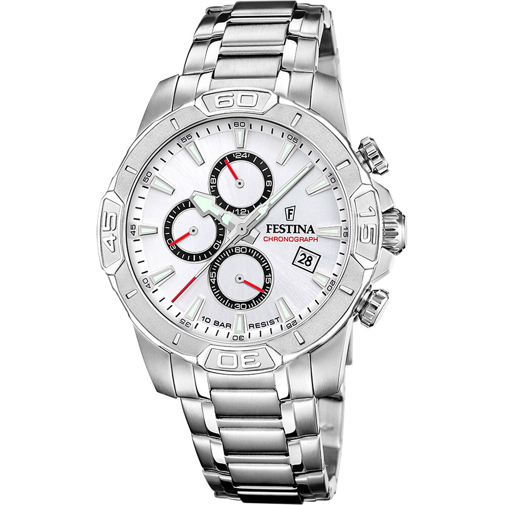 Montre Festina Timeless Chronograph Argenté - Montres étanches Homme | Marc Orian