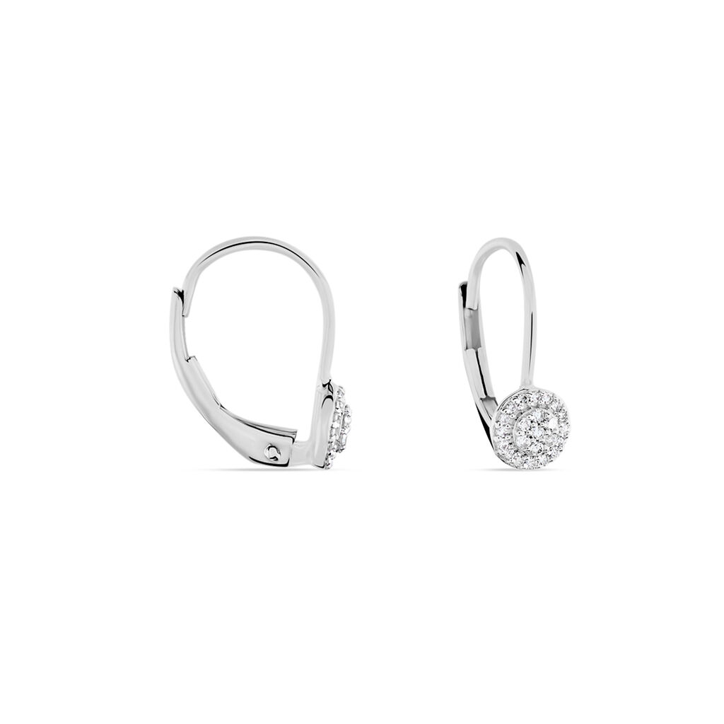 Boucles D'oreilles Pendantes Ursilla Or Blanc Diamants - Boucles d'oreilles pierres précieuses Femme | Marc Orian