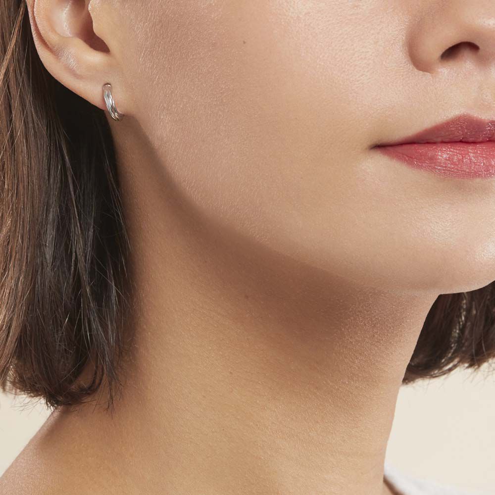 Créoles Ananas Or Blanc - Créoles Femme | Marc Orian