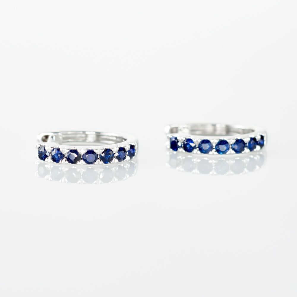 Créoles Or Blanc Killian Saphir -  Femme | Marc Orian