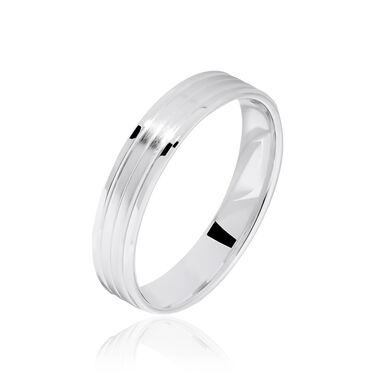 Alliance Basile Ruban Plat Or Blanc