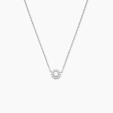 Collier Swanny Argent Blanc Oxyde De Zirconium - Colliers avec pierres Femme | Marc Orian