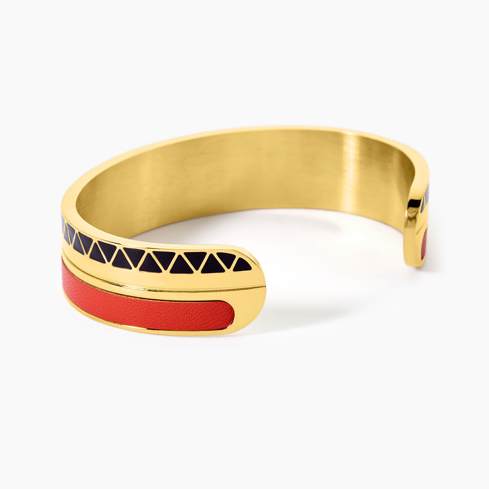 Bracelet Jonc Imagine Victoriano Acier Jaune Strass - Bracelets cuir Femme | Marc Orian