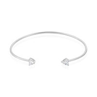 Bracelet Jonc Andriana Argent Blanc Oxyde De Zirconium